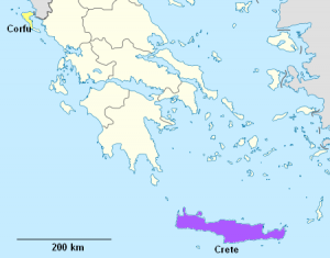 Crete and Corfu