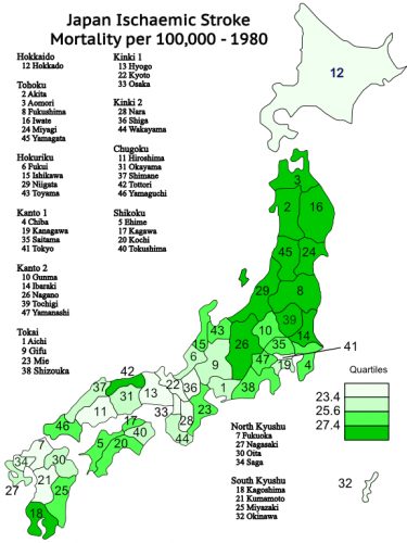 Japan Mortality Ischaemic Stroke 1980